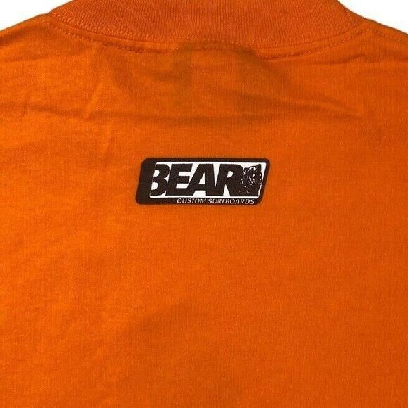 Bear Surfboards Shirt Mens Medium Orange North Shore Vintage 1990's Graphic Logo - Picture 6 of 6